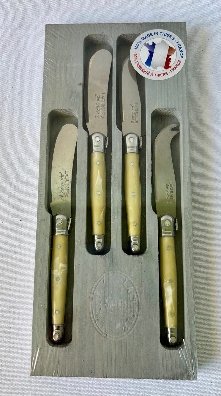 French Modern Laguiole Stainless Steel Charcoal Gray Resin Steak Knives Set 6